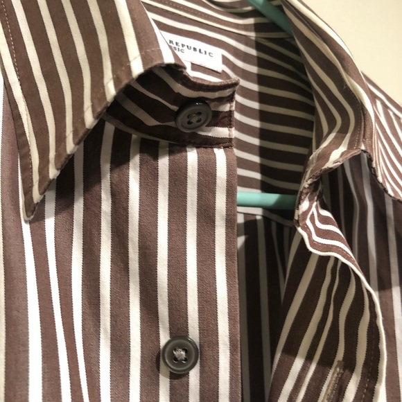 Banana Republic Mens button Up L - Picture 6 of 7